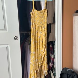 Yellow summer long dress from Hollister